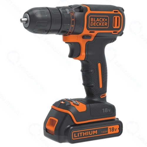Дрель-шуруповерт аккумуляторная BLACK+DECKER BDCDC18K1B