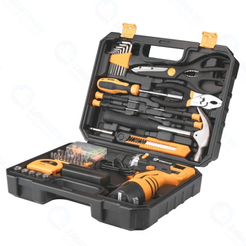 Аккумуляторная дрель-шуруповерт DEKO DKCD12FU-Li 1*12В 1.5Ач, набор 104 инструмента