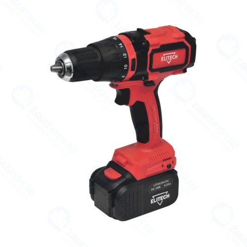 Дрель ударная аккумуляторная ELITECH ДА 18УБЛ2 (E2201.002.02)