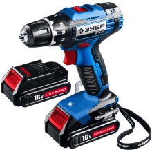 Дрель-шуруповерт аккумуляторная ЗУБР DL-16 A5, серия «ПРОФЕССИОНАЛ»