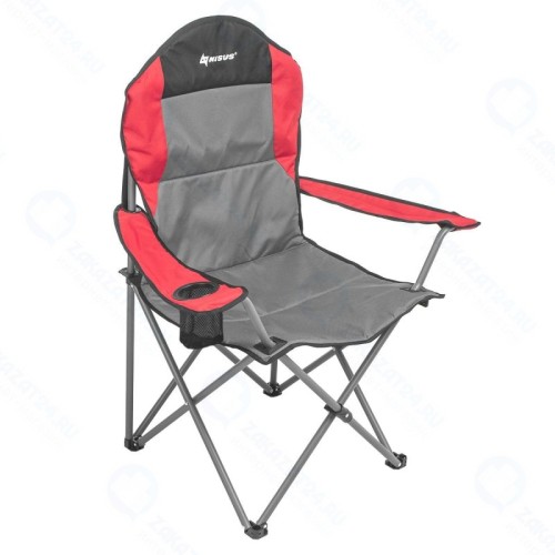 Кресло NISUS складное, серый/красный/черный N-244-GRD-1)
