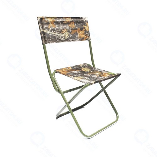 Стул СЛЕДОПЫТ складной со спинкой, труба сталь 20х1мм лес темный)