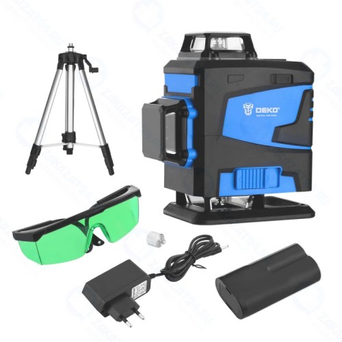 Уровень лазерный DEKO DKLL16GB SET10, 16 линий, зеленый луч, со штативом