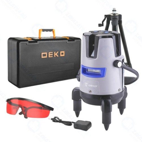 Уровень лазерный DEKO LL57 PRO SET 2 PREMIUM самовыравнивающийся, со штативом (5 линий, красный луч)