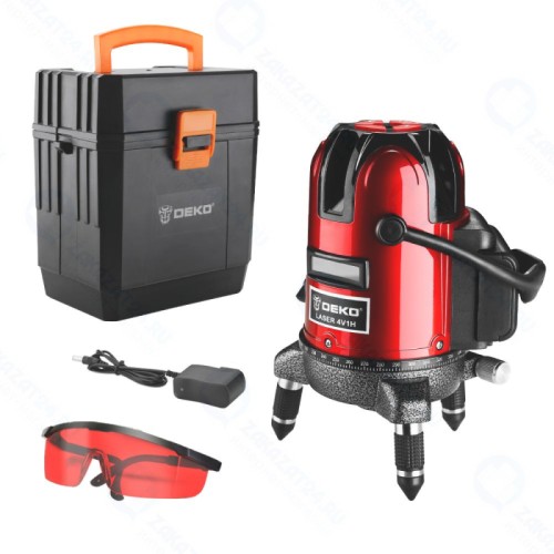 Уровень лазерный DEKO LL57 SET 4 самовыравнивающийся, в кейсе, с аккумулятором