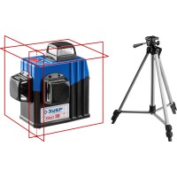 Лазерный нивелир + штатив ЗУБР Крест 3D (34908-2), серия «ПРОФЕССИОНАЛ»