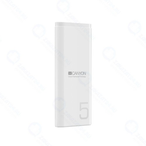 Аккумулятор внешний CANYON PB-53 Power bank 5000mAh Li-poly battery, White