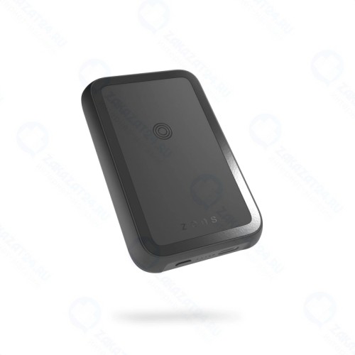 Внешний портативный аккумулятор ZENS Magnetic Single Wireless Powerbank 4000mAh. Цвет черный.