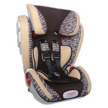 Автокресло SIGER Индиго ISOFIX коричневый ромб (1-12 лет 9-36 кг группа 1/2/3)