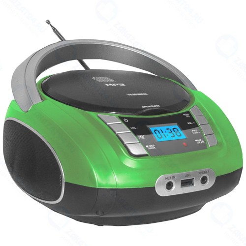 Магнитола Telefunken TF-CSRP3448, зеленый