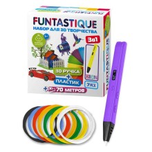 Набор для 3D творчества Funtastique 3D ручка Xeon RP800A фиолетовая + PLA 7 цветов (VL-PLA-7)