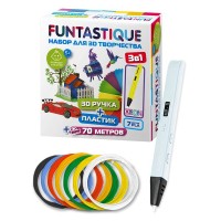 Набор для 3D творчества Funtastique 3D ручка Xeon RP800A белая + PLA 7 цветов (WH-PLA-7)