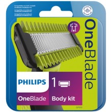Сменное лезвие Philips OneBlade QP610/50 для лица с насадкой-гребнем для тела