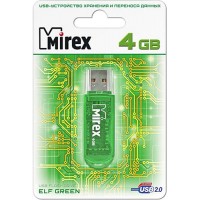 USB-флешка Mirex Elf 4GB Green (13600-FMUGRE04)