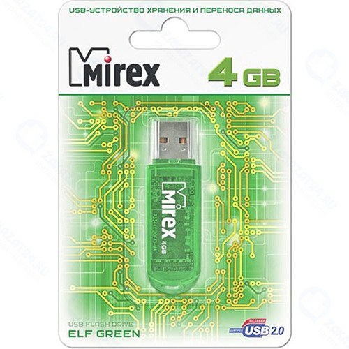 USB-флешка Mirex Elf 4GB Green (13600-FMUGRE04)