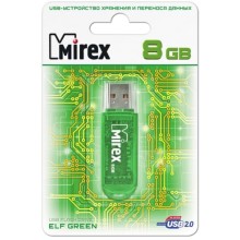 USB-флешка Mirex 8GB Elf Green (13600-FMUGRE08)