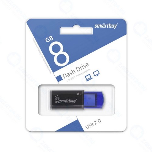 USB-флешка Smartbuy Click 8GB Black/Blue (SB8GBCL-B)