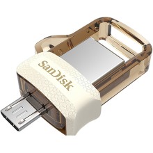 USB-флешка SanDisk Ultra Android Dual Drive OTG 64GB USB 3.0 White/Gold (SDDD3-064G-G46GW)