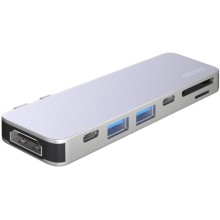 Адаптер Deppa для MacBook 7-в-1 Silver (73122)