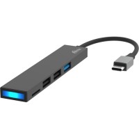 Разветвитель для компьютера Ritmix USB-C/3xUSB-A+MicroSD Metal (CR-4314)