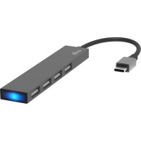 Разветвитель для компьютера Ritmix USB-C/4xUSB-A Metal (CR-4402)