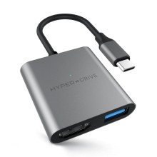 Хаб HYPER Drive 4K HDMI USB-A/USB Type-C Gray (HD259A-GRAY)