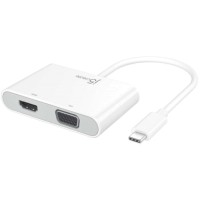 Разветвитель для компьютера J5CREATE USB-C HDMI/VGA/USB Type-A 3.0 PD (JCA175)