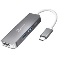 Разветвитель для компьютера J5CREATE USB-C HDMI/USB Type-A 3.0 PD (JCD371)