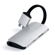 Адаптер Satechi USB Type-C Dual Multimedia Silver (ST-TCDMMAS)
