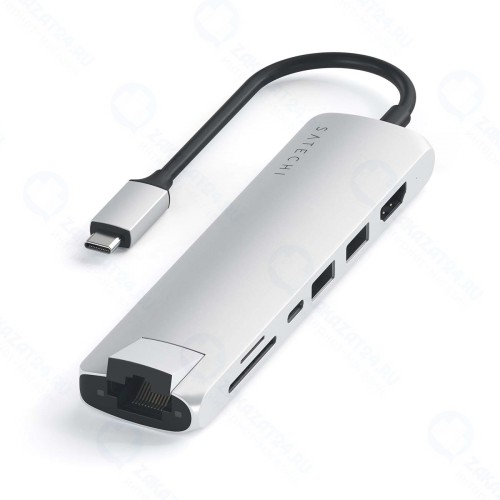 Адаптер Satechi USB Type-C Slim Multiport With Ethernet (ST-UCSMA3S)