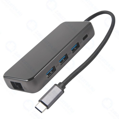 Разветвитель для компьютера BARN-HOLLIS Type-C 8 in 1, черный (УТ000027056)