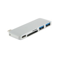 Разветвитель для компьютера BARN-HOLLIS Type-C 5 in 1, серебристый (УТ000027058)