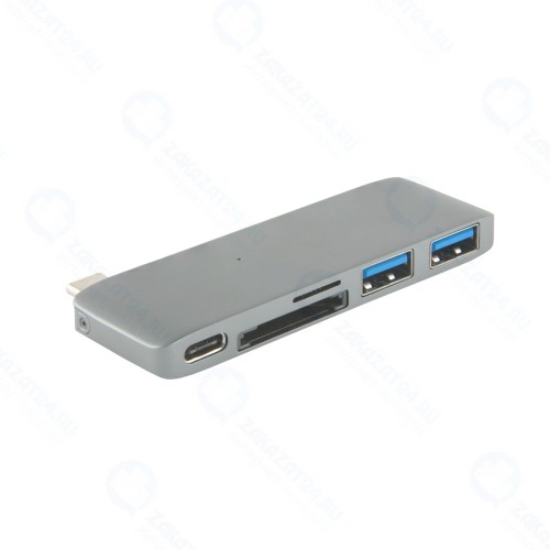 Разветвитель для компьютера BARN-HOLLIS Type-C 5 in 1, серый (УТ000027059)