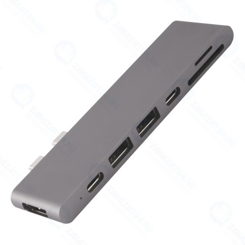 Разветвитель для компьютера BARN-HOLLIS Type-C 7 in 1, серый (УТ000027061)