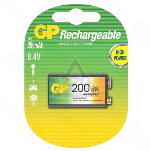 Аккумулятор GP Крона, 1 шт (20R8H-2CRU1)