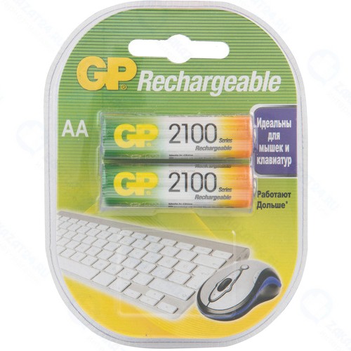 Аккумуляторы GP АA (HR6) 2100 мАч, 2 шт (210AAHC-CR2)