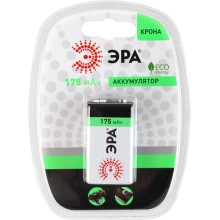 Аккумулятор ЭРА Крона 175 мАч, 1 шт (9V-1BL) Аккумулятор ЭРА Крона 175 мАч, 1 шт (9V-1BL)