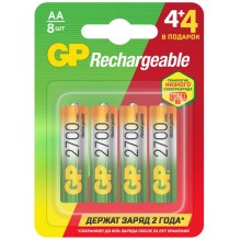 Аккумулятор GP АА(HR6), 8 шт (GP270AAHC4/4MVM-2CR8)