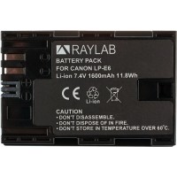 Аккумулятор для фотокамеры RAYLAB 1600 мАч (RL-LPE6)