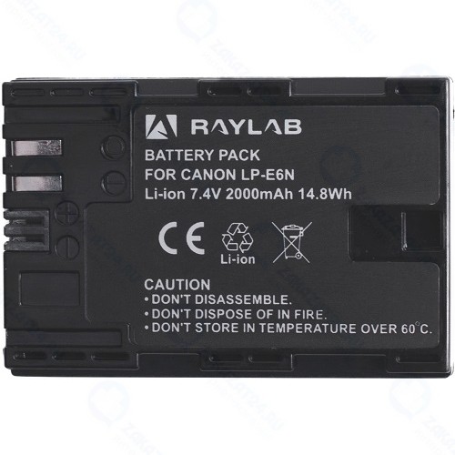 Аккумулятор Raylab RL-LPE6N 2000мАч (для EOS 6D 60D, 70D, 80D, 7D, 5D mark II, mark III)