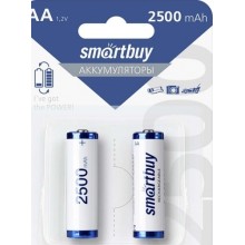 Аккумуляторы Smartbuy NiMh AA 2500 mAh, 2 шт (SBBR-2A02BL2500) Аккумуляторы Smartbuy NiMh AA 2500 mAh, 2 шт (SBBR-2A02BL2500)