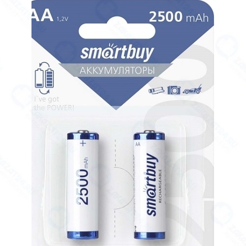 Аккумуляторы Smartbuy NiMh AA 2500 mAh, 2 шт (SBBR-2A02BL2500)