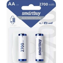 Аккумуляторы Smartbuy NiMh AA 2700 mAh, 2 шт (SBBR-2A02BL2700) Аккумуляторы Smartbuy NiMh AA 2700 mAh, 2 шт (SBBR-2A02BL2700)