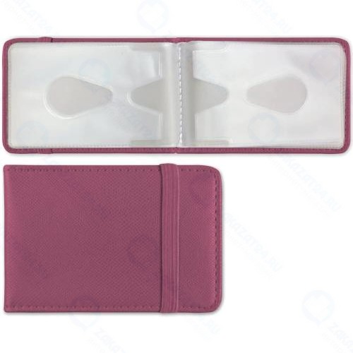 Визитница однорядная Brauberg Iguana на 24 карты, застежка, бордовая (232290)