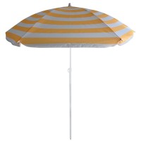 Пляжный зонт ECOS BU-64, диаметр 145 см, складная штанга 170 см, оранжевый/полоски