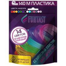 Пластик для 3D ручки FUNTASY PLA 14 цветов х 10 м (PLA-SET-14-10-1)