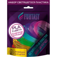 Пластик для 3D ручки FUNTASY PLA 3 цвета х 10 м (PLAF-SET-3-10)