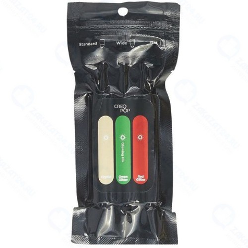 Пластик для 3D-ручки Creopop 2А, светящиеся в темноте Crystal/Green/Red(SKU007)