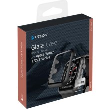 Чехол со стеклом Deppa для Apple Watch Series 1/2/3 38mm Black (47188)