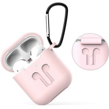 Чехол EVA 1/2 с карабином для AirPods Pink (CBAP01P)